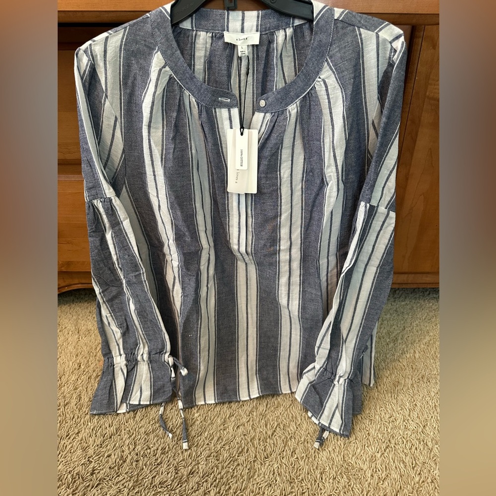 NWT A LOVE A LIGHT DENIM TOP